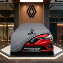ULTRASHOP Renault Clio 5 Gri Kumaş Oto Branda Araca Özel Penye Araba Brandası Araç Örtüsü