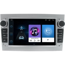 Kingwin 7 Inç Opel Uyumlu Android Carplay 4 GB Ram 64 GB Hafıza Multimedya Arka Kamera Hediye Silver
