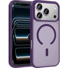 Maks Technology iPhone 17 Pro Kılıf M-Safe Şarj Özellikli Mkst Babet Kapak - Derin Mor