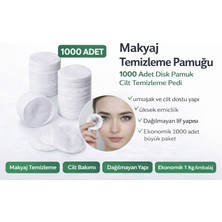 Uravas Store Makyaj Temizleme Pamuğu 1000 Adet Disk Pamuk Cilt Temizleme Pedi