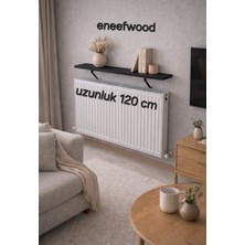 Feyza Design Petek Üstü Raf 120X15 Siyah Metal Ayaklı Dresuar
