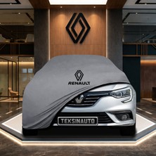 ULTRASHOP Renault Megane Sedan (2016-) Gri Kumaş Oto Branda Araca Özel Penye Araba Brandası Araç Örtüsü