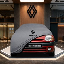 ULTRASHOP Renault Clio Symbol Sedan (1999-2002) Gri Kumaş Oto Branda Penye Araba Brandası Araç Örtüsü