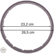 5Gen Tasarım Esse, Schafer, Bernardo Uyumlu Tek Kenarlı 265 mm Conta, Düdüklü Tencere Lastiği
