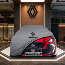 ULTRASHOP Renault Clio 6 Gri Kumaş Oto Branda Araca Özel Penye Araba Brandası Araç Örtüsü
