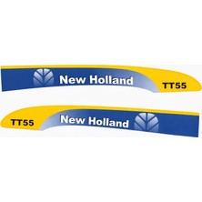 Peren Traktör New Holland TT55 Yan Yazı Takımı Kaporta Etiketi Sağ - Sol Kaput Sticker Seti