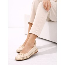 Wordex Ygt 1609 Günlük Kadın Örgü Hasır Detaylı Hafif Rahat Şık Babet Ayakkabı