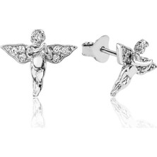 925 Ayar Gümüş Melek Çivili Küpe