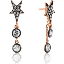 ​925 Ayar Gümüş Kutup Yıldızı Küpe