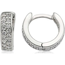 925 Ayar Gümüş Taşlı Halka Küpe