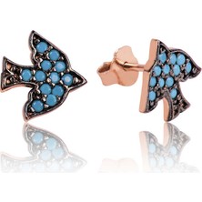 925 Ayar Gümüş Çivili Kırlangıç Küpe