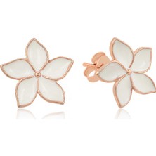 ​925 Ayar Gümüş Yasemin Çiçeği Çivili Küpe