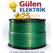Erse Estel Cca Anten Kablosu Hd 4K 50 Metre Rg6-U6 -75 Uhm- -Pvc-