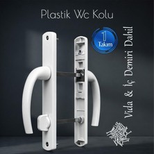 Nzb Wc Banyo Kapı Kolu Plastik Tutamağı Içi Metal Plastik Tutma Kol Sağa Sola Uyumlu 1 Takım