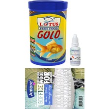 Lotus Gold Natural 1000ML Japon Balığı Yemi, Tantivit Multivitamin, Akvaryum Filtre Elyafı