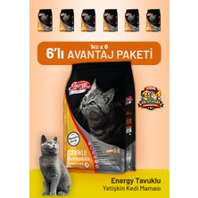 Cat food energy Tavuklu Yetişkin Kedi Maması 1 kg - 6 Adet