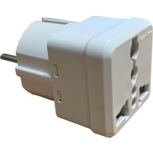 Delixa Pa Adaptör – Seyahat Fişi Dönüştürücü, Ingiliz Amerikan Fişli Cihazlar Için, Ab Tipi Priz Uyumu, 250