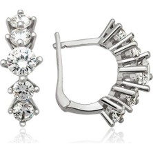 925 Ayar Gümüş 5 Taş Küpe