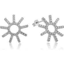 Gümüş Güneş Bayan Küpe