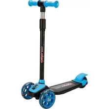 Flamex Twist 3 Tekerlekli Işıklı Scooter Mavi