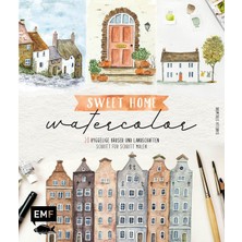 Delixa Sweet Watercolor: 20 Hyggelige Häuser Landschaften Schritt Für Schritt Malen