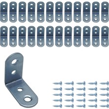 Delixa .bracket Ad. L Demir Gönye Köşebent 15X27X27MM - Dolap Masa Çekmece Köşe Sabitleme Birleştirme
