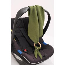 Delixa Luckka Çok Amaçlı Müslin , Diş Kaşıyıcı, Puset Oyuncağı, Emzik Tutacağı, Fular - Ztcrınkletoy Haki