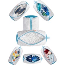 Delixa Özel Yıkama Çantası Yıkama Torbası Yanları Fileli Çok Amaçlı