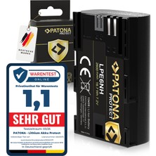 Delixa Patona Protect V1 LP-E6NH Pil 2250 Mah 16.2 Wh 7.2V Kaliteli Pil, Ntc Sensörlü V1 Muhafazalı, Akıllı