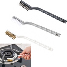 Delixa 3lü Tel Fırça Aspiratör,ocak,,musluk,duşakabin,lavabo,fırın Için Temizlik Fırça Seti Derz Araları,ya