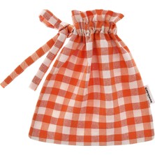 Delixa Çok Amaçlı Pötikareli Büzgülü Bez – Keten Kumaş, , Seyahat, Dolap Mutfak Düzenleyici (Turuncu)