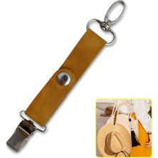 Delixa Takbırak Şapka & Askı Klipsi, Hakiki Deri&metal Aparat, Aksesuarı, Valiz Sırt Çsntası Plaj Çantası I