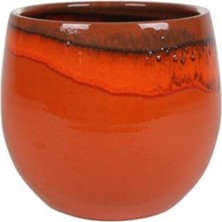 Delixa Charlotte Turuncu Seramik Saksı 23 * 20CM