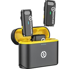 Delixa Hollyview Lark M1 Kablosuz Yaka Mikrofonu, Aktif Gürültü Azaltma, 200 M Menzil, 8 Saat Pil Ömrü, Ult