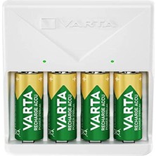 Delixa Akü Şarj Cihazı, 4 x 2100 Mah Dahil, Şarj Edilebilir Piller Için Pil Şarj Cihazı, Aynı Anda 2 Veya 4