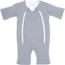 Delixa %100 Pamuk Bebek Uyku Tulumu - Elyaf Dolgulu Kolay Alt Değiştirme Için Çift Fermuarlı (Gri, 6-9 Ay)