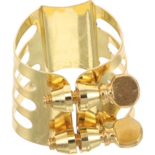 Delixa Goohochy Metal Saksafon Ligatürü Yüksek Aşınma Dayanıklı Saksafon Başlığı Kelepçesi Hafif Metal Saks