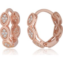 Gümüş Zirkon Taşlı Halka Kadın Küpe