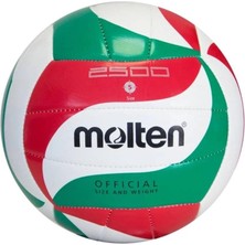 Delixa Molten Voleybol Topu V5M2500 Voleybol Topu Antrenman Pu Deri Yeşil Kırmıızı 5