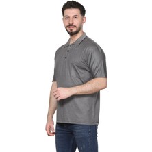 Hedefnur Tekstil Erkek Baba ve Orta Yaş Penye Tişört Yakalı Cepli Oxfort Düz Model Klasik Kesim