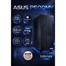 Asus Expertcenter P500MV Intel Core 7 240H 32 GB 1 Tb SSD Wın 11 Pro  Masaüstü Bilgisayar & Teknor USB Bellek
