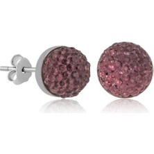 Gümüş Kristal Çivili Kadın Küpe