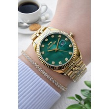 Slazenger Çelik Kordon 2 Yıl Garantili 5 Atm Suya Dayanıklı Kadın Kol Saati+Bileklik SL.G2240.M10