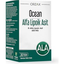 Orzax Ocean Alfa Lipoik Asit 600 Mg 30 Tablet - Dezenfektan Hediyeli (%72 Alkol)
