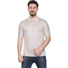 Hedefnur Tekstil Erkek Baba ve Orta Yaş Penye Tişört Yakalı Cepli Oxfort Düz Model Klasik Kesim