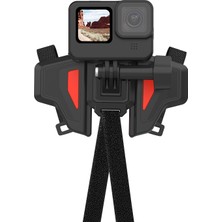 Telesin Aksiyon Kamera Kask Çene Montajı, Motorcycle Helmet Bracket (Orange) / Gopro / Osmoactio Uyumlu