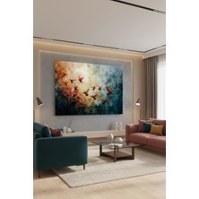 Bestablo Modern Soyut Kuşlar Kanvas Tablo – Renkli Sanatsal Duvar Tablosu – Büyük Boy Dekoratif Salon Tablosu