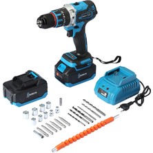 Lunax Börth Akülü Darbeli Matkap 21V 3.0AH 2 Akülü