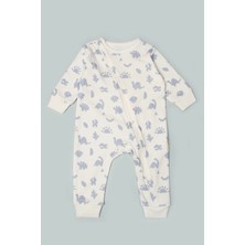 Vauva Bebek Çocuk Tulum Uzun Kollu Baskılı Fermuarlı Kız Erkek Pijama Tulum