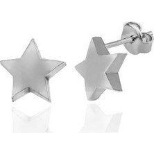 Gümüş Yıldız Çivili Kadın Küpe